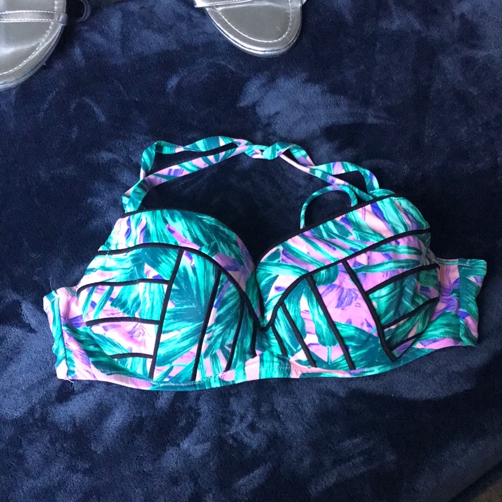 Floral bathing suit top